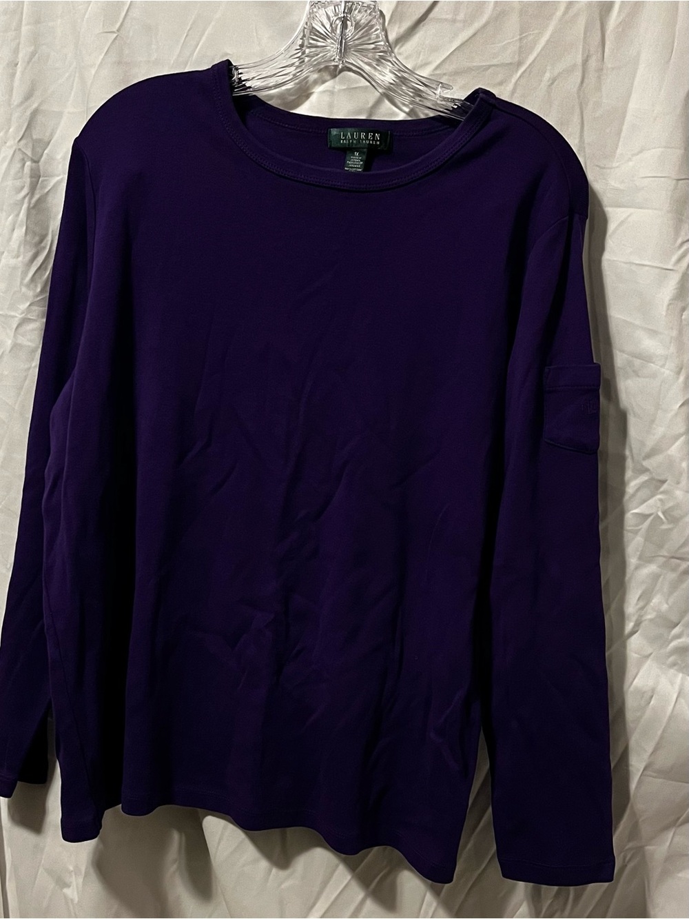Women’s Lauren Ralph Lauren Long Sleeve Crewneck Top - Deep Purple